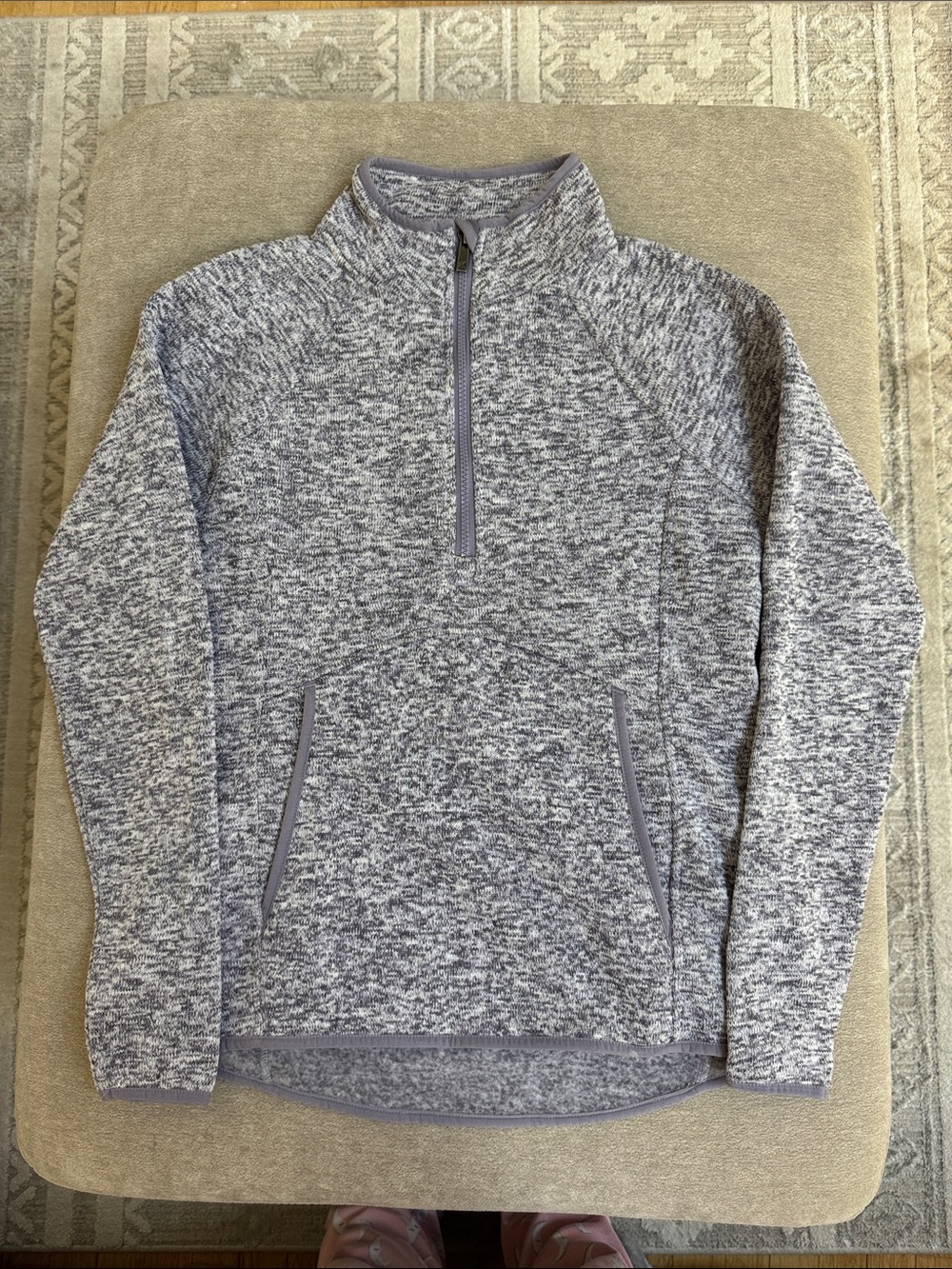 Kyodan Purple Gray Quarter-Zip Pullover Flece